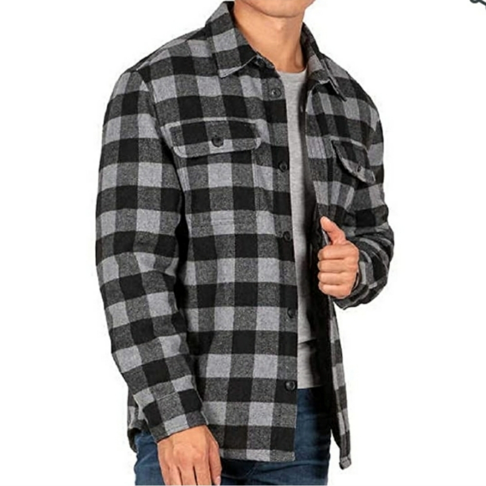 Jachs New York Plaid Flannel Wool Shacket - Picture 11 of 11